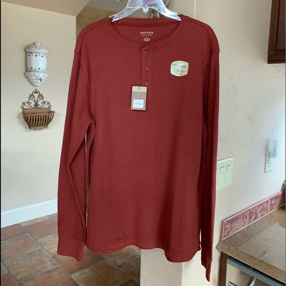 Men’s Sonoma Thermal Henley Size L - Picture 1 of 3